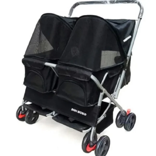 Advanced Double Seat Dog Prams, Light Folded, Instantly Cat Stroller, 8 Wheel Pet Strollers, Puppy Carrier, Outdoors Accessories - AliExpress - Image 2