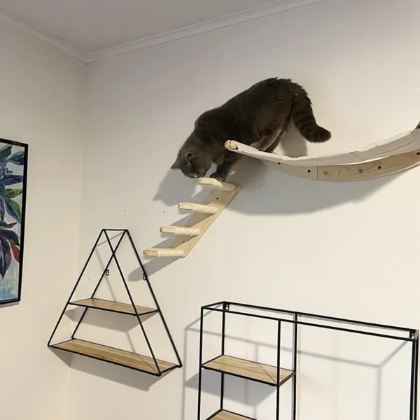 Cat Wall Furniture Climbing Shelf Wall Mounted Steps Stairway With Sisal Rope Scratching Grinding Claws Toy for Most Kitten Cats - AliExpress - Image 4