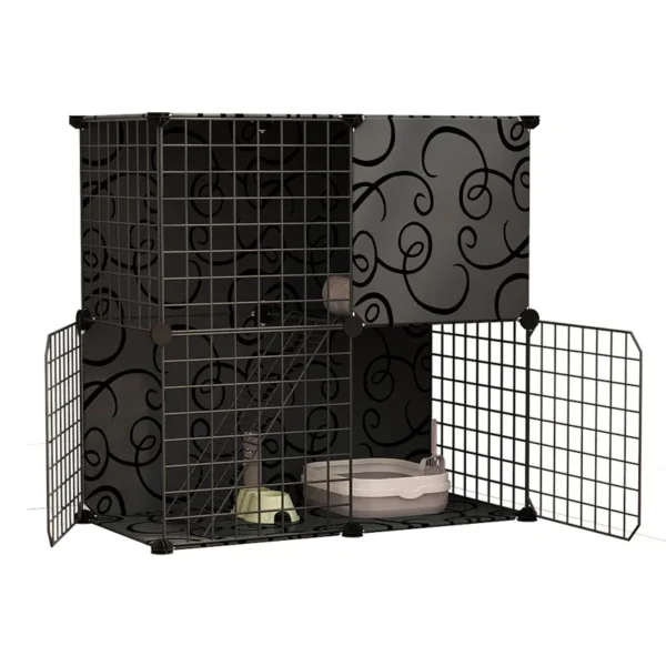 Family Indoor Cat Panoramic Villa Free Space Pet Fence Fence Cat Nest - AliExpress - Image 5