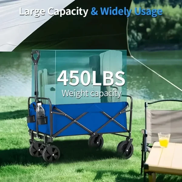 Wagon Cart Foldable Heavy Duty Utility Cart for Groceries, Sports, Gardening, Shopping portable folding cart foldable cat - AliExpress - Image 3