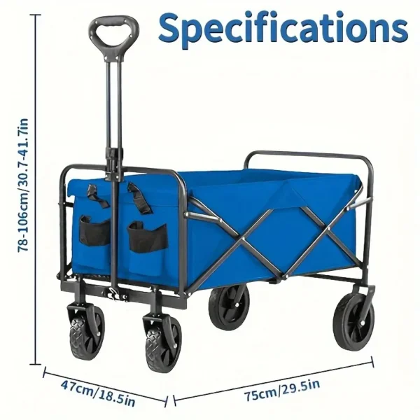 Wagon Cart Foldable Heavy Duty Utility Cart for Groceries, Sports, Gardening, Shopping portable folding cart foldable cat - AliExpress - Image 2