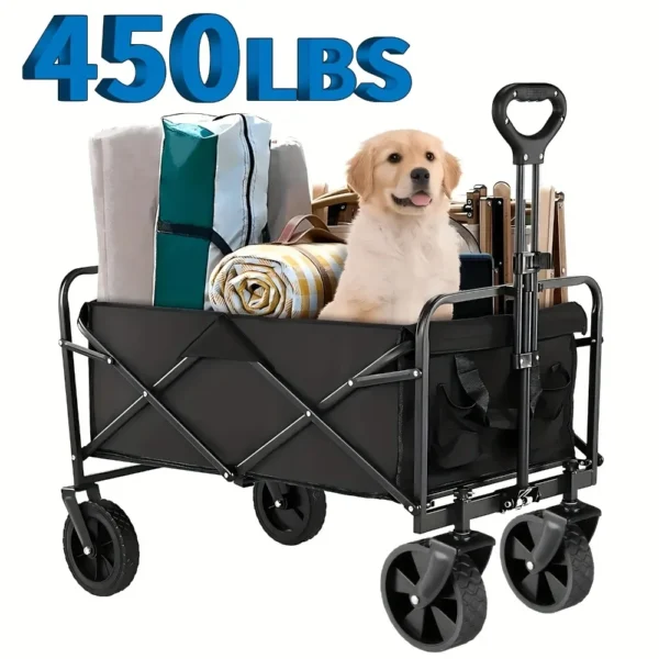 Wagon Cart Foldable Heavy Duty Utility Cart for Groceries, Sports, Gardening, Shopping portable folding cart foldable cat - AliExpress